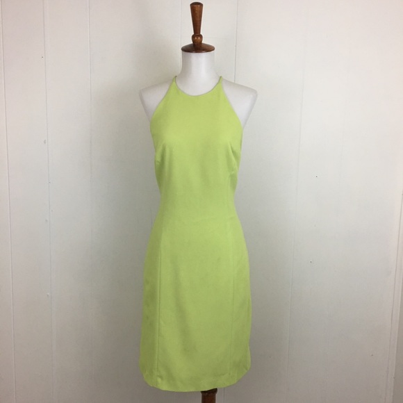 Laundry By Shelli Segal Dresses & Skirts - Laundry Shelli Segal Lime Halter Mini Sheath Dress